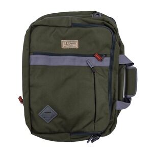 Vtg OG LL Bean Continental Backpack Carry on Travel Pack Moss Green/ Gray
